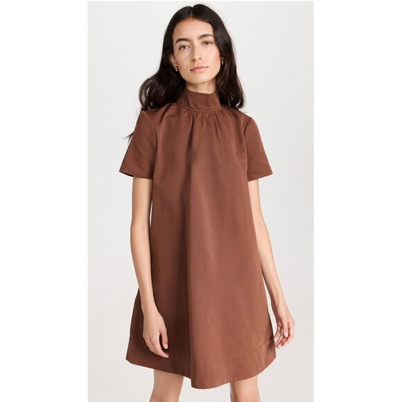 STAUD Dresses & Skirts - STAUD Mini Ilana Chocolate Brown Dress - New with Tags